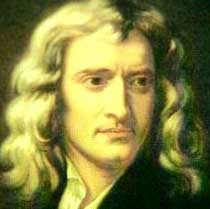 ایزاک نیوتن که در روز ۲۵ دسامبر ۱۶۴۲ یعنی سال مرگ گالیله متولد شد