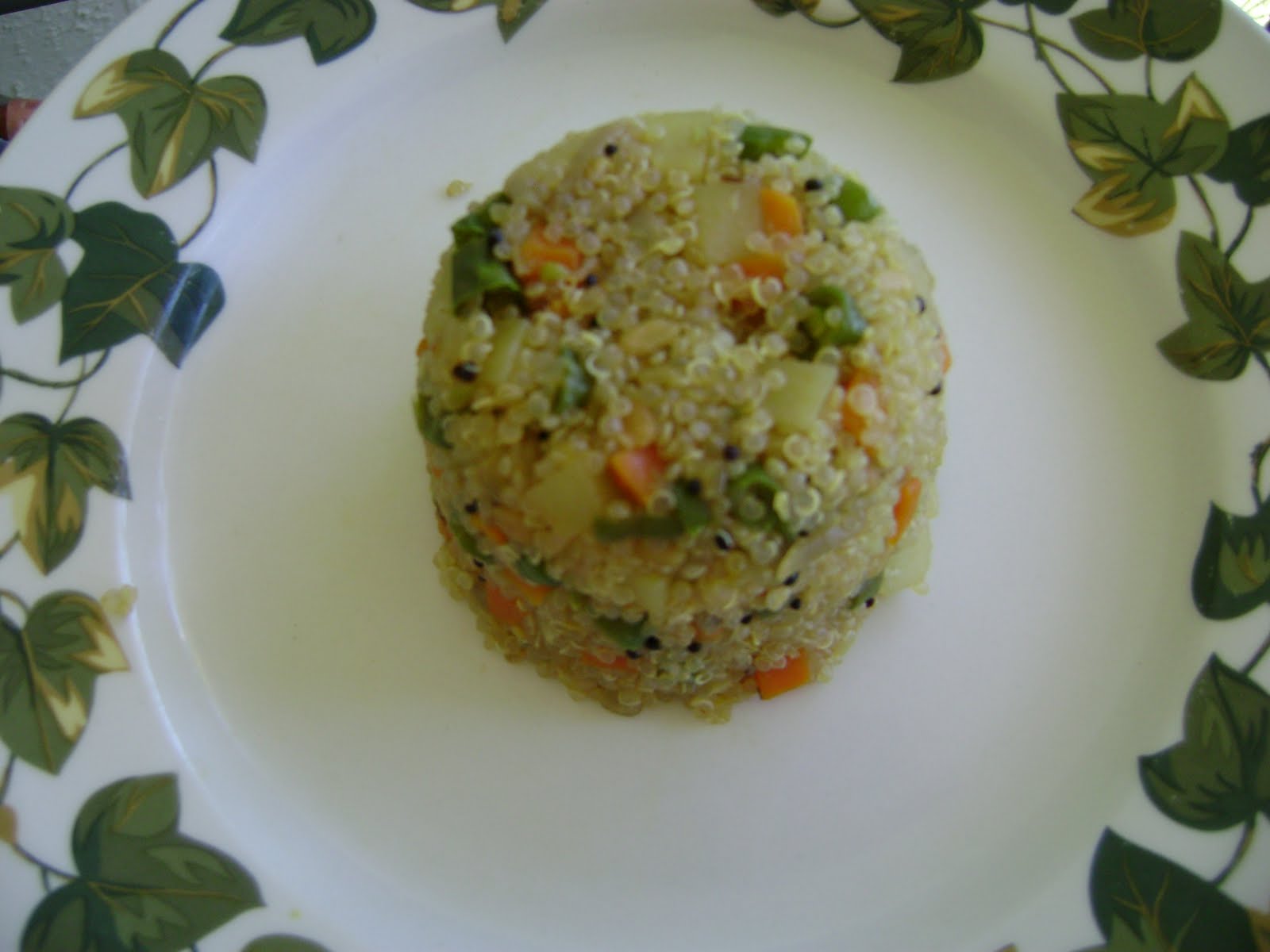 AK's Vegetarian Recipe World Quinoa Uppitu / Quinoa Upma