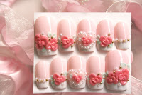 Snow Bloom: Nail Art Design (3D,cute, simple, until the extreme)