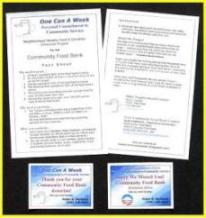 DOWNLOAD Free One Can A Week neighborhood food collection Collateral Materials.
