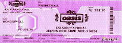 ticket Lima, Perú 2009