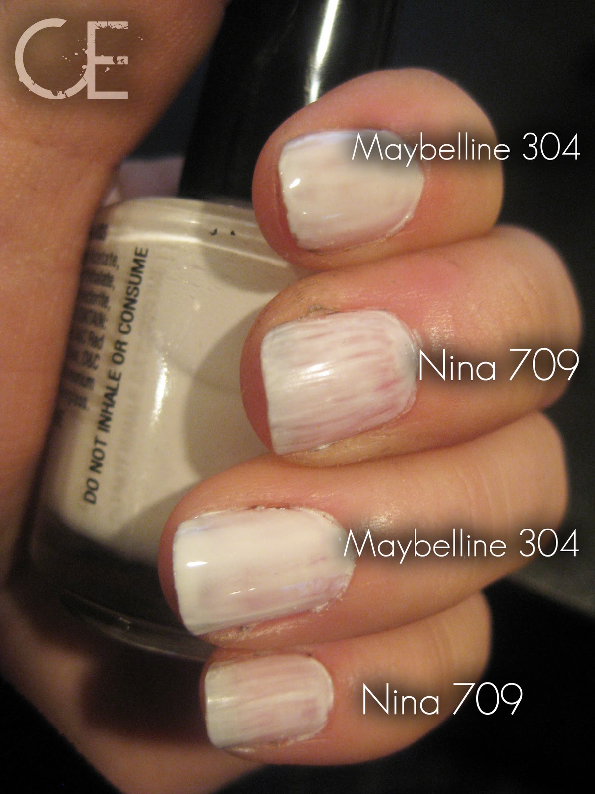 Makeup, etc! Versus White Nail Polish