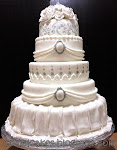 Grand 5 tiers stacked Wedding cakes