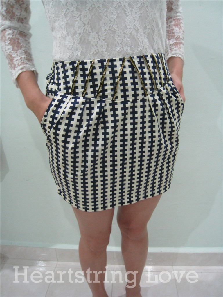 Heartstring Love: Zipper Semi High Waisted Skirt