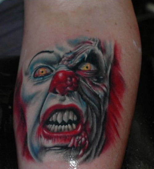 ... clown we all knew as kids enjoy these scary clown tattoo pictures