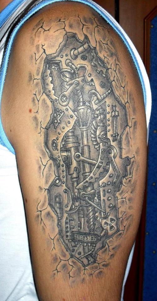a biomechanical tattoo