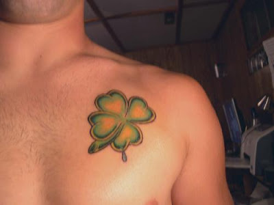 shamrock tattoo tattoos designs clover chest trend mans left side body