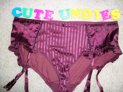 cute purple pin up panties with garters from target