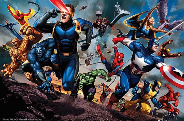 Marvel Heroes Charge by Scott Johnson