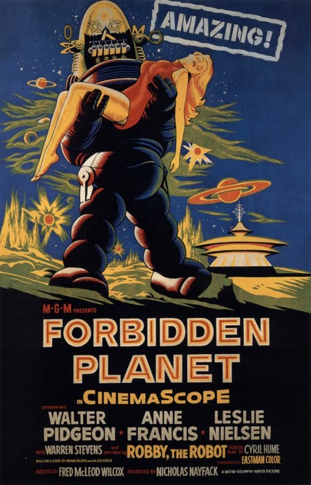 Forbidden Planet retro poster