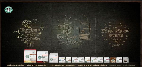Starbucks Coffee at Home Web Design