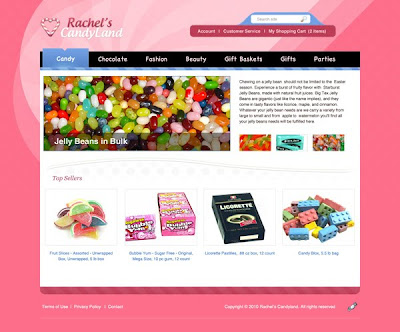 Create a Colorful Candy Store Website Layout