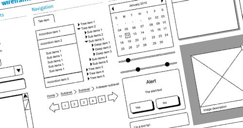 Android Sketch Wireframe for OmniGraffle GUI