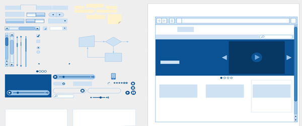 A wireframe kit for Google Drawings