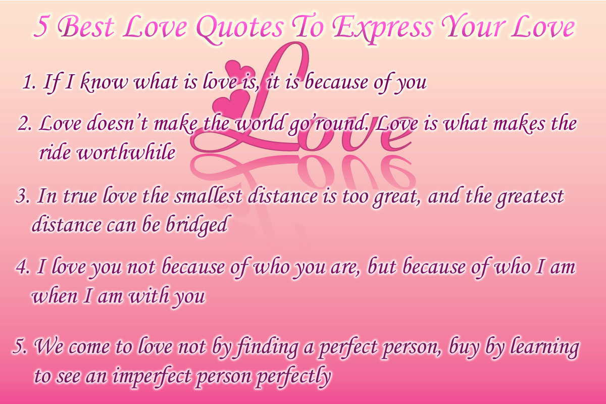 Love U 5 Best Love Quotes To Express Your Love
