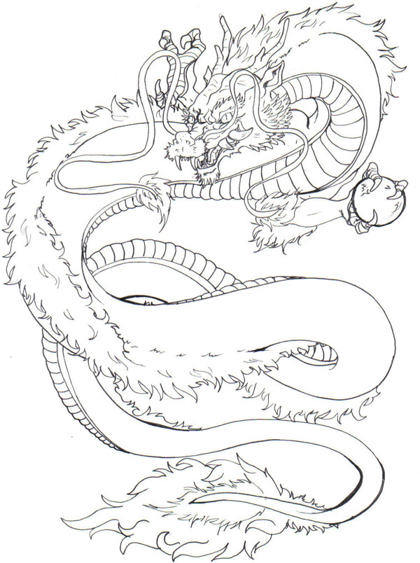chinese dragon tattoo drawing. Japanese Dragon Tattoo Design