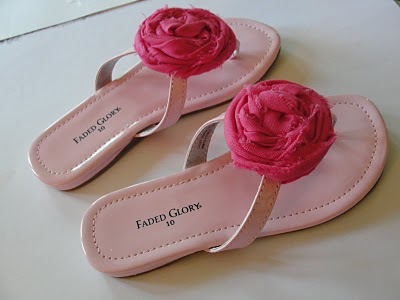 Be Different...Act Normal: Frayed Rosette Flip Flops