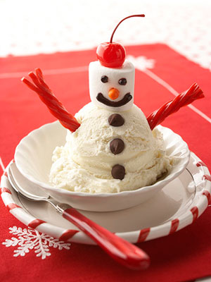 Sundae Winter Be Different...Act Normal: Snowman Sundaes