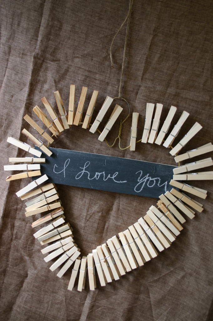 Be Different...Act Normal Clothespin Heart Wreath