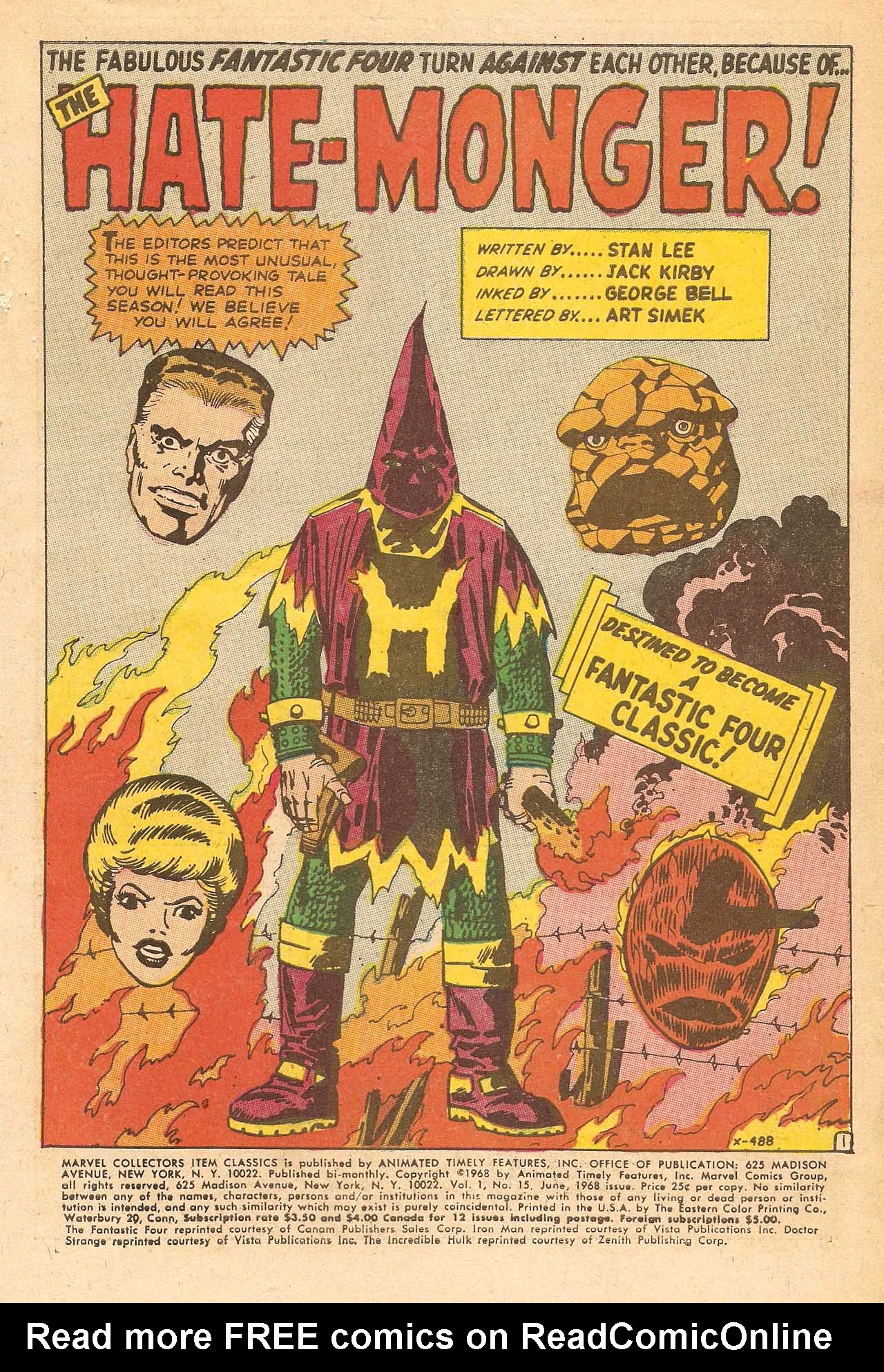 Read online Marvel Collectors' Item Classics comic -  Issue #15 - 3