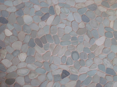 Drennon's Custom Tile: Custom shower with pebble floor Brick