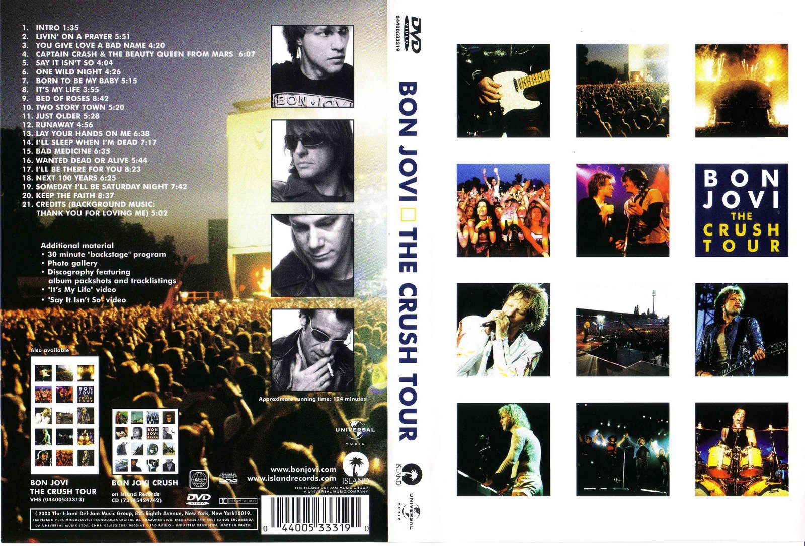 Capas Shows Internacional Bon Jovi The Crush Tour