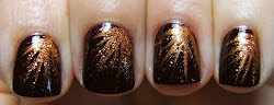 nail copper deez nailz sinful colors designs maghony nails polish bronze brown rite stripe