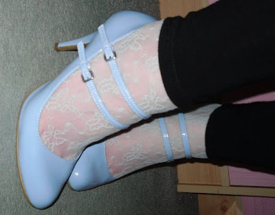 new look baby blue multi strap shoes