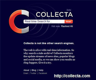 Collecta Real Time Search Engine