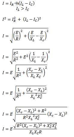 RLC parallel circuit formula and Phasor diagram - EngineerMaths Power