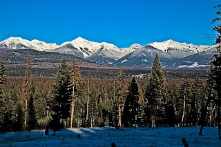 Looking east at the Swan Mountain Range