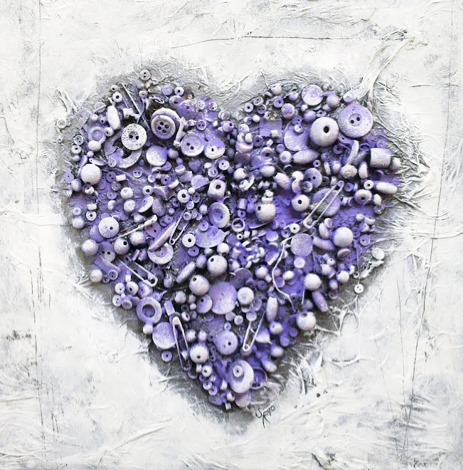 mixed media heart