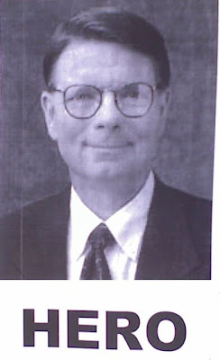 Poster of Dr. Tiller with the word Hero on it