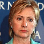 Clinton looking unpleasant
