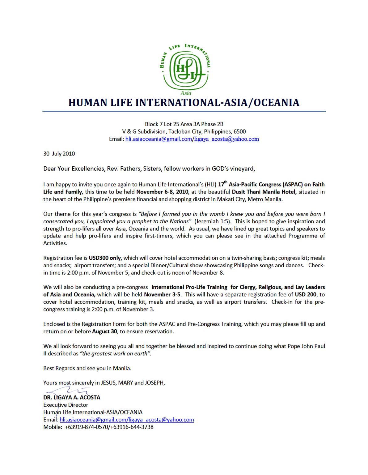 NEWS UPDATE ~ Diocese of Sandakan: HLI's 17th Asia-Pacific 