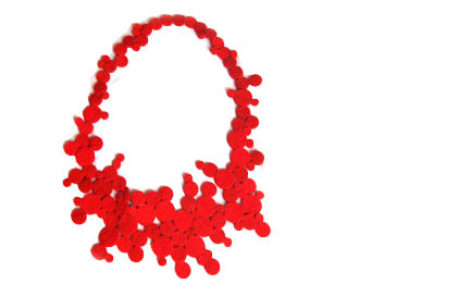 anemona necklace red