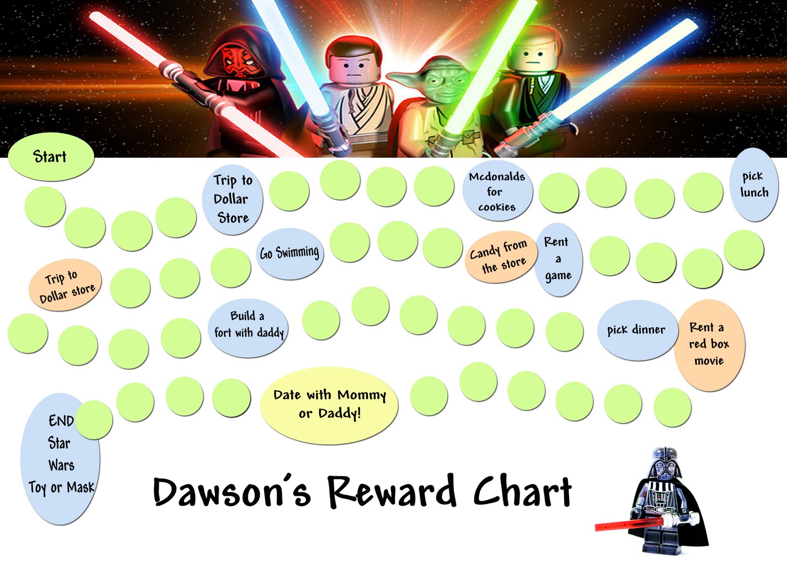 Lego Star Wars Reward Chart