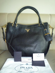 PRADA VITELLO DAINO LEATHER BAG