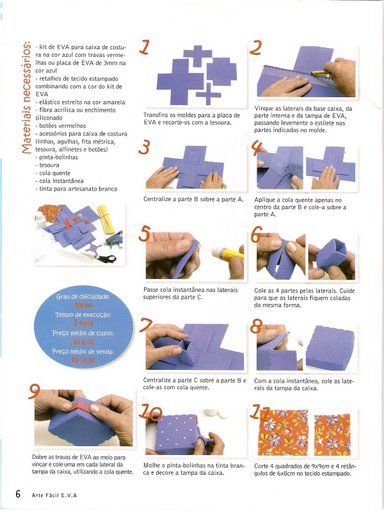 molde caixa de costura