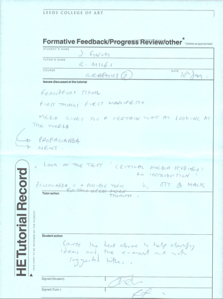 Contextual & Theoretical Studies: 2011