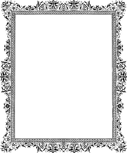 black and white borders for paper