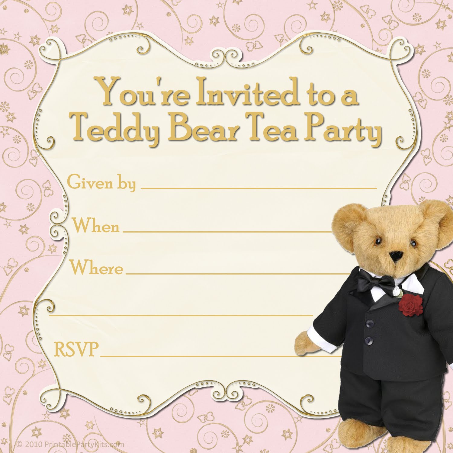 teddy bear tea party clip art - photo #9