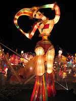 Taiwan Lantern Festival Taiwan lady in bell bottoms