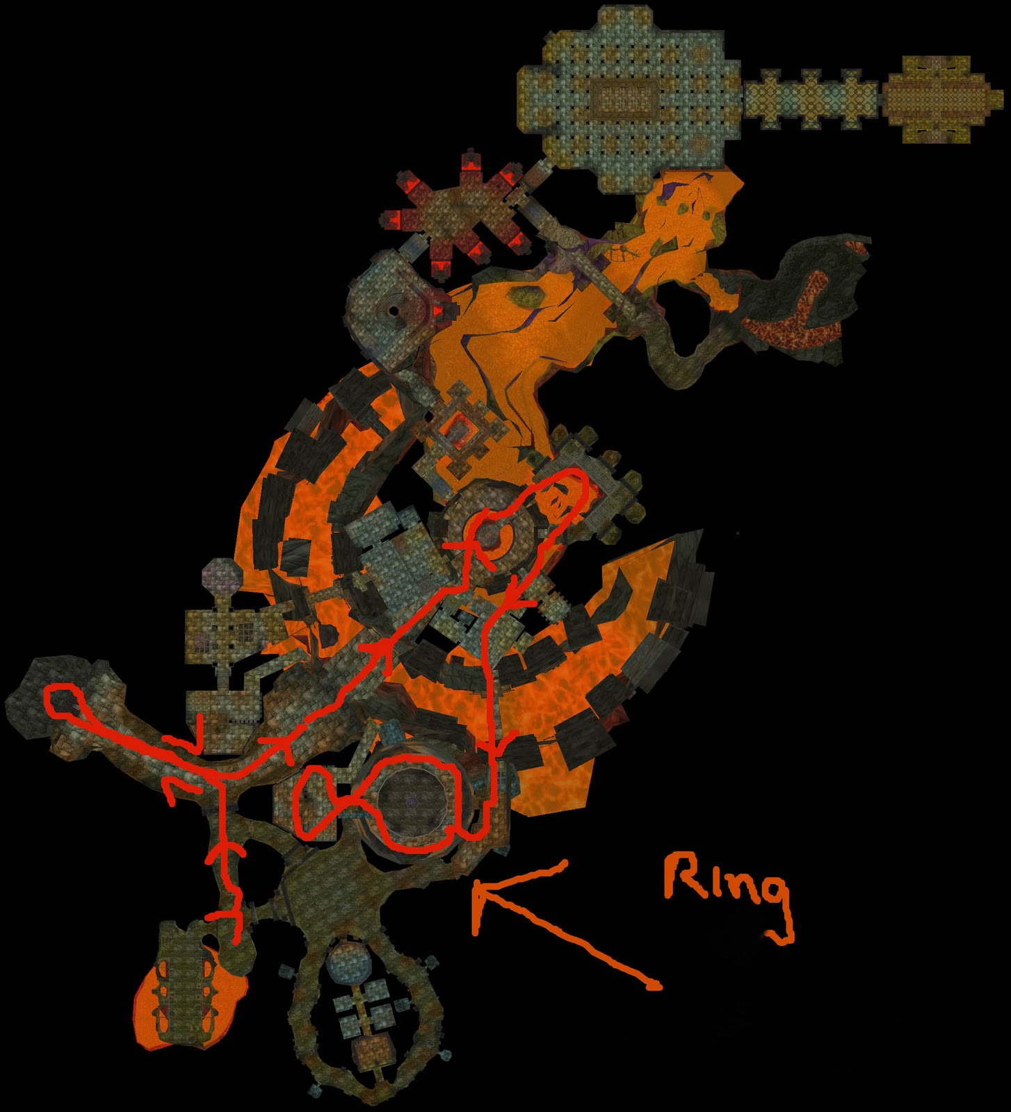 Глубины черной горы карта