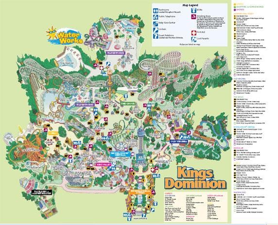 NewsPlusNotes: Kings Dominion 2007 Park Map