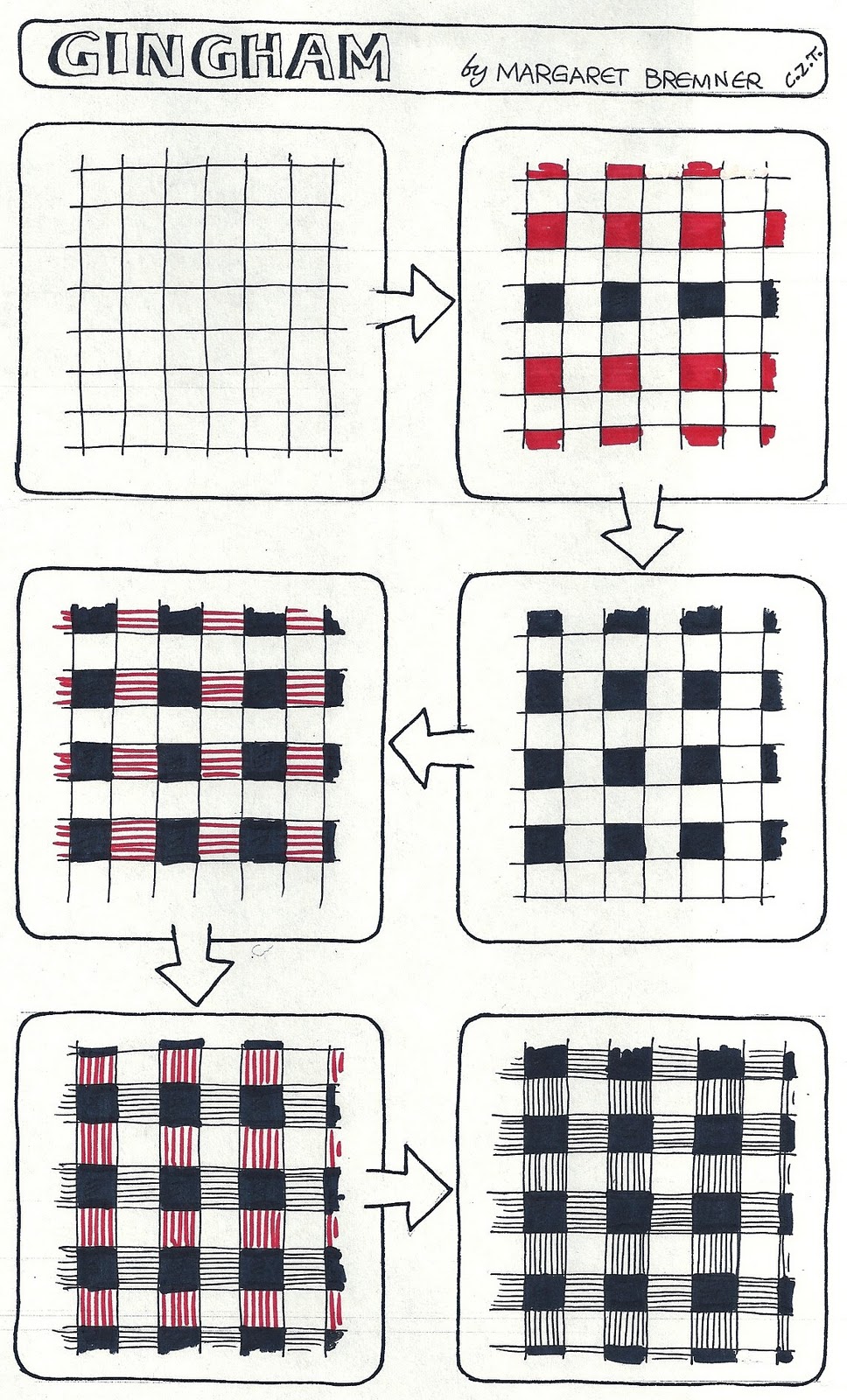 Enthusiastic Artist: GINGHAM tangle instructions