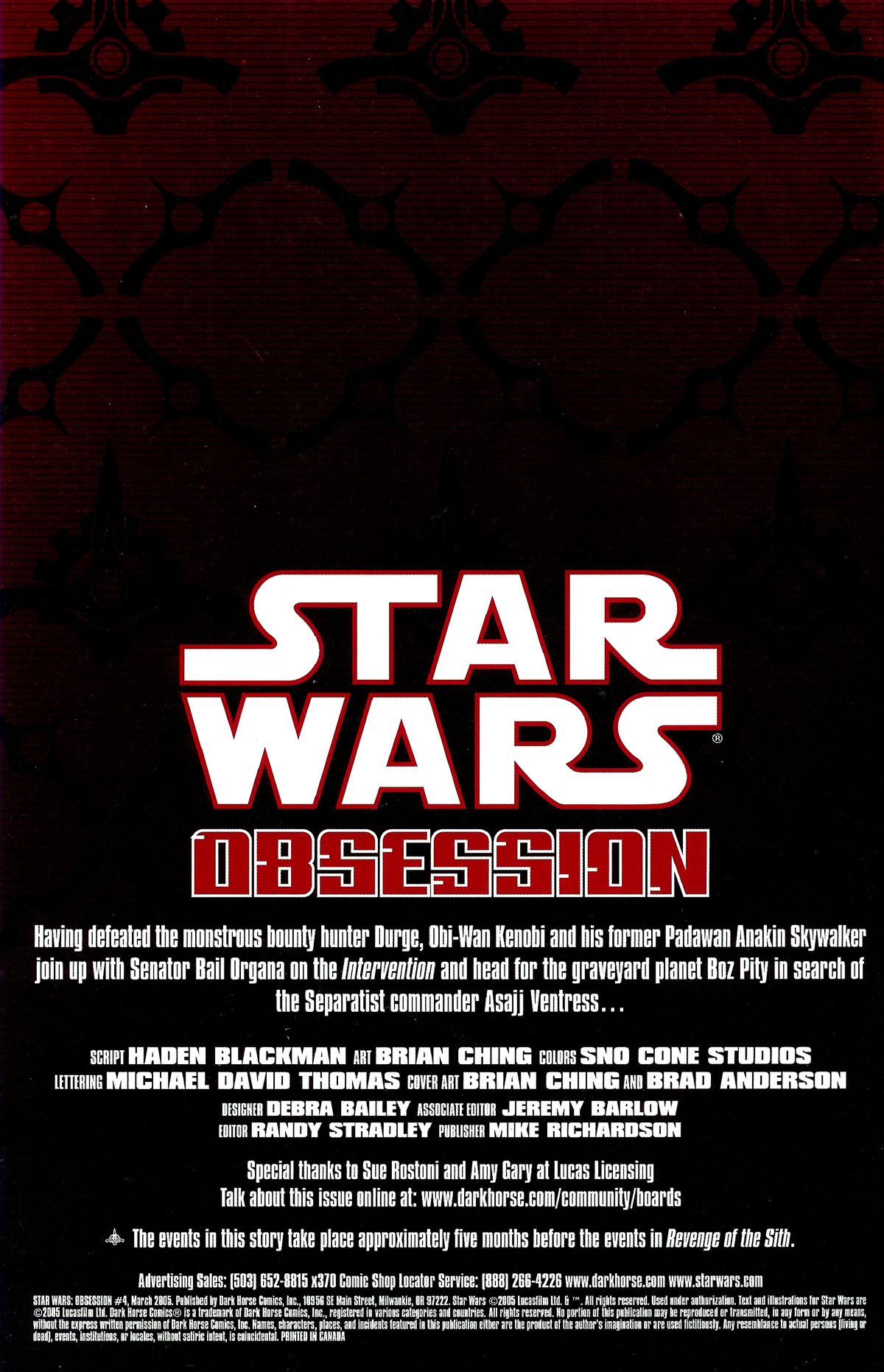 Read online Star Wars: Obsession comic -  Issue #4 - 2