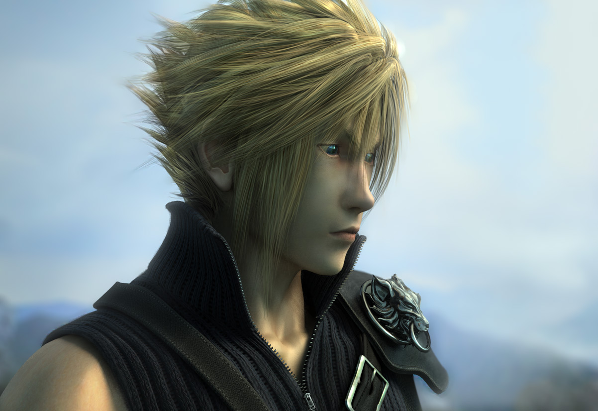 Final fantasy 7 дети пришествия. Final fantasy 7 advent children. клауда страйфа. облачко на черном фоне. клауд страйф.