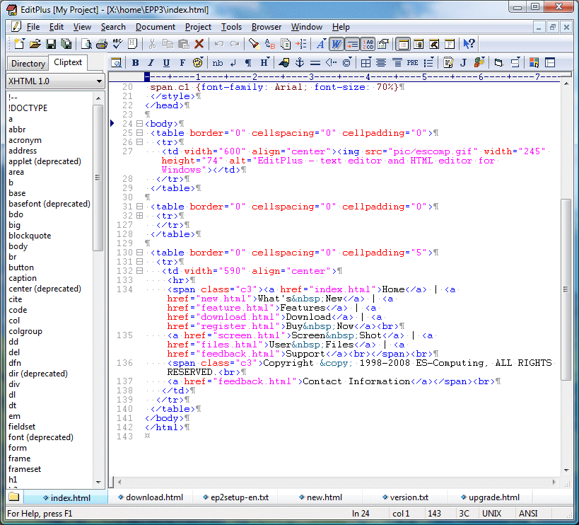 Tổng hợp Editor Code cho lập trình viên Editplus