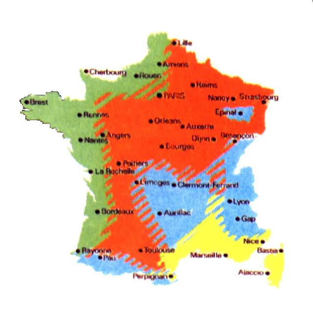 carte des climats en France